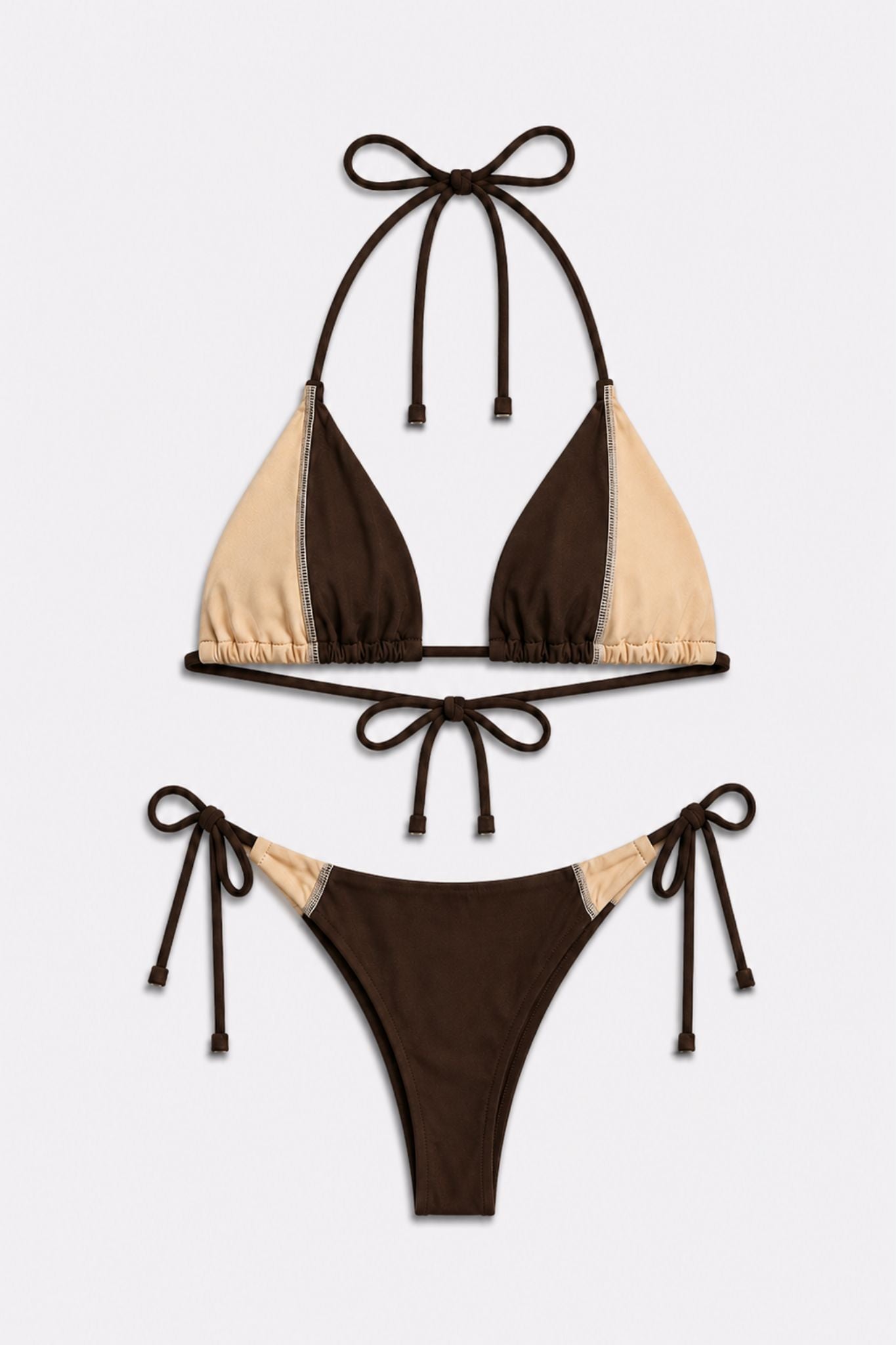 Bikini triándulo Duna cacao