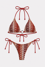 Bikini triángulo Samaná estampado fresa