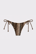 Bikini triángulo Samaná estampado moca