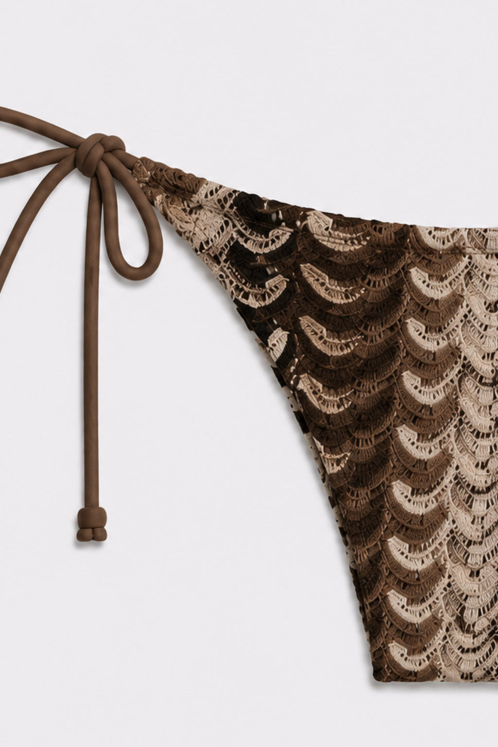Bikini triángulo Samaná estampado moca