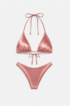 Bikini triángulo Selva rosa palo